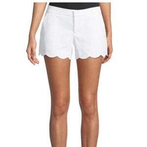 Club Monaco Amber Eyelet Scallop Shorts.